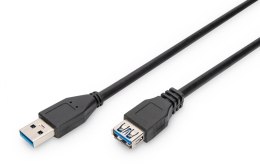 Kabel przedłużający DIGITUS USB 3.1 Gen.1 SuperSpeed 5Gbps Typ USB A/USB A M/Ż czarny 1,8m