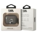 Karl Lagerfeld KLAPHNKCTGK Airpods Pro cover czarny/black Gliter Karl&Choupette