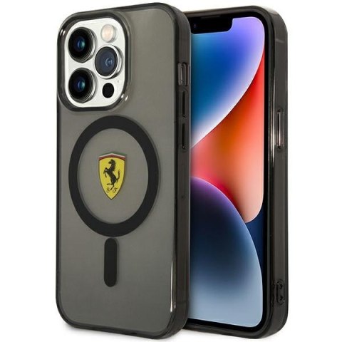Ferrari FEHMP14LURKK iPhone 14 Pro 6,1" czarny/black hardcase Translucent Magsafe