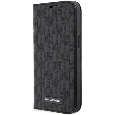 Karl Lagerfeld KLBKP14XSAKLHPK iPhone 14 Pro Max 6.7" bookcase czarny/black Saffiano Monogram