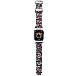 Hello Kitty Pasek HKAWMSDIEZK Apple Watch 38/40/41mm czarny/black strap Silicone Bows & Stripes