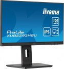 IIYAMA Monitor 21.5 cala ProLite XUB2293HSU-B6 IPS,100Hz,HAS(150mm),1ms,HDMI,DP,2xUSB, FreeSync,2x2W,PIVOT