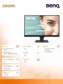 Benq Monitor 23.8 cala GW2490 LED 5ms/IPS/100Hz/HDMI/czarny