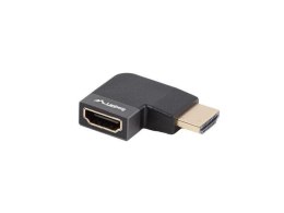 Adapter Lanberg HDMI(F)->HDMI(F) 8K Kątowy Prawo Aluminimum Srebrny