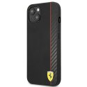 Ferrari FESAXHCP13SBK iPhone 13 mini 5,4" czarny/black hardcase On Track Carbon Stripe