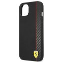 Ferrari FESAXHCP13SBK iPhone 13 mini 5,4" czarny/black hardcase On Track Carbon Stripe