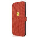 Ferrari FESPEFLBKP12SRE iPhone 12 mini 5,4" czerwony/red book On Track Perforated