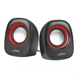 Głośniki UGO Tamu S100 2.0 2x 3W USB, Mini Jack czerwone