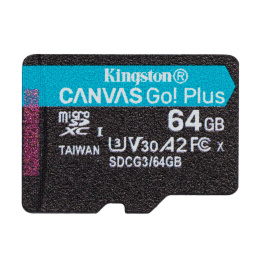 Karta pamięci Kingston microSD Canvas Go! Plus 64GB Class 10,UHS-I