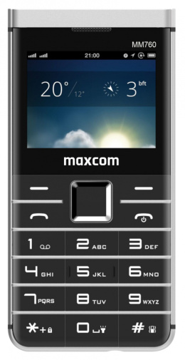 Telefon dla seniora Maxcom MM 760 Dual SIM Czarny + Słuchawki douszne ACC+ Soul 2 Czarne