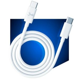 3MK Hyper Cable USB-C/USB-C 2m 100W Kabel Biały/White