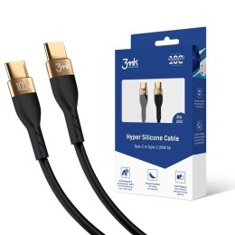 3MK HyperSilicone Cable USB-C/USB-C kabel 2m 100W Czarny/Black
