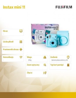 Fujifilm Zestaw Instax mini 11 (aparat, pokrowiec) niebieski