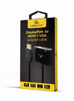 Gembird Adapter DisplayPort do HDMI + VGA