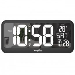 GreenBlue Zegar ścienny LCD z czujnikiem temperatury GB214