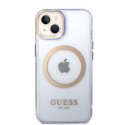 Guess GUHMP14SHTCMU iPhone 14 6,1" purpurowy/purple hard case Gold Outline Translucent MagSafe