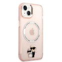 Karl Lagerfeld KLHMP14SHNKCIP iPhone 14 6,1" hardcase różowy/pink Iconic Karl&Choupette Magsafe