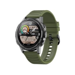 Smartwatch Senbono X28 Full HD 360x360, pomiar SpO2, metalowa koperta zielony