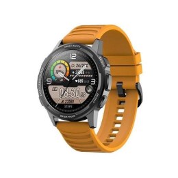 Smartwatch Senbono X28 Full HD 360x360, pomiar SpO2, metalowa koperta żółty