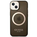 Guess GUHMP14SHTCMK iPhone 14 6,1" czarny/black hard case Gold Outline Translucent MagSafe