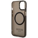 Guess GUHMP14SHTCMK iPhone 14 6,1" czarny/black hard case Gold Outline Translucent MagSafe