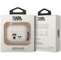 Karl Lagerfeld AirPods Pro Cover Biały Silicone Karl & Choupette