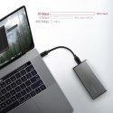 AXAGON EEM2-SG2 Obudowa zewnętrzna aluminiowa bezśrubowa USB-C 3.2 Gen 2 M.2 NVMe & SATA SSD + USB-A - USB-C redukcja