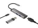 Natec Stacja dokująca Multi Port Fowler Slim USB-C PD, 2x USB 3.0, HDMI 4K