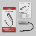 AXAGON ADE-25RC Karta sieciowa 2.5 Gigabit Ethernet, Realtek 8156, USB-C 3.2 Gen 1, automatyczna instalacja, szara