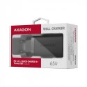 AXAGON ACU-DPQ65 Ładowarka sieciowa, GaN 65W, 3x port (USB-A + dual USB-C), PD3.0/QC4+/PPS/Apple, czarna