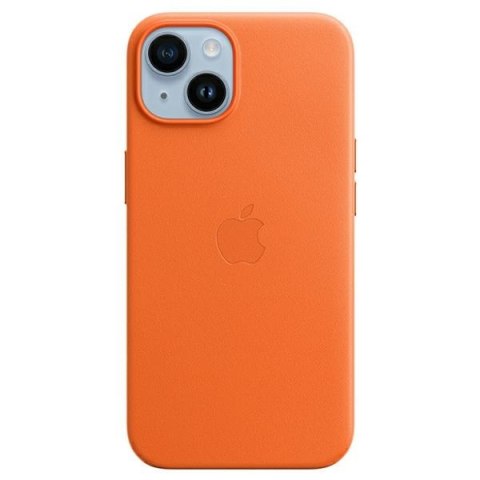 Etui Apple MPP83ZM/A iPhone 14 6,1" pomarańczowy/orange Leather Case MagSafe