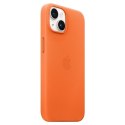Etui Apple MPP83ZM/A iPhone 14 6,1" pomarańczowy/orange Leather Case MagSafe
