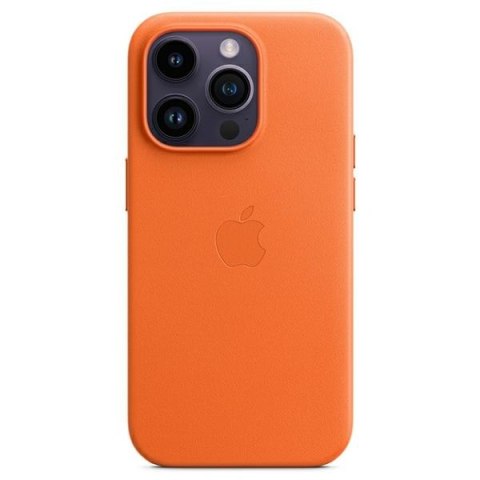 Etui Apple MPPR3ZM/A iPhone 14 Pro Max 6,7" pomarańczowy/orange Leather Case MagSafe