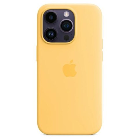 Etui Apple MPU03ZM/A iPhone 14 Pro Max 6,7" MagSafe żółty/sunglow Silicone Case