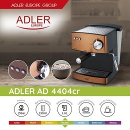 Ekspres ciśnieniowy Adler AD 4404cr (850W; kolor miedziany)