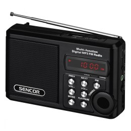 Sencor SRD 215 B Kieszonkowe radio Mp3,USB, Slot na kartę SD Bateria litowa do 10 godzin