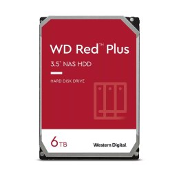 Dysk HDD WD Red Plus WD60EFPX (6 TB ; 3.5"; 256 MB; 5400 obr/min)