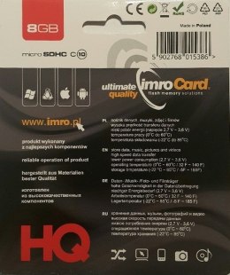 Karta pamięci IMRO 10/8G (8GB; Class 10; Karta pamięci)