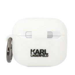 Karl Lagerfeld Etui do Airpods 3 Biały Silicone Choupette Head 3D