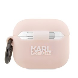 Karl Lagerfeld Etui do Airpods 3 Różowy Silicone Karl Head 3D