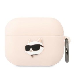 Karl Lagerfeld Etui do Airpods Pro Różowy Silicone Choupette Head 3D