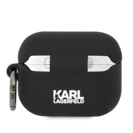 Karl Lagerfeld Etui do Airpods Pro Czarny Silicone Karl Head 3D