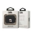 Karl Lagerfeld Etui do Airpods Pro Czarny Silicone Karl Head 3D
