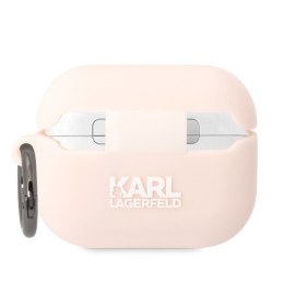 Karl Lagerfeld Etui do Airpods Pro Różowy Silicone Karl Head 3D