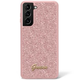 Guess GUHCS23LHGGSHP S23 Ultra S918 różowy/pink hard case Glitter Script