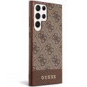Guess GUHCS23LG4GLBR S23 Ultra S918 brązowy/brown hardcase 4G Stripe Collection