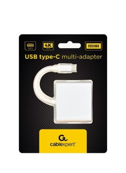 GEMBIRD GEMBIRD MULTI ADAPTER USB TYP-C (M) -> USB TYP-C; USB 3.0; HDMI SREBRNY