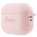 Guess GUAP2LSCHSP AirPods Pro 2 cover różowy/pink Silicone Charm Heart Collection