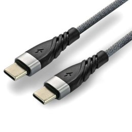 Kabel USB - Lightning / iPhone everActive CBB-1IG 1m do 2,4A z obsługą szybkiego ładowania przewód pleciony szary