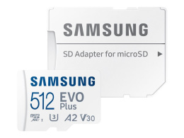 Karta Samsung EVO PLUS microSDXC 512GB UHS-I U3 + adapter MB-MC512KA/EU